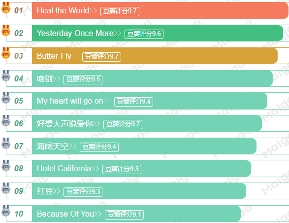 十首网友认为最好听的歌，最好听的歌曲前十名-第1张图片-爱Q粉丝网