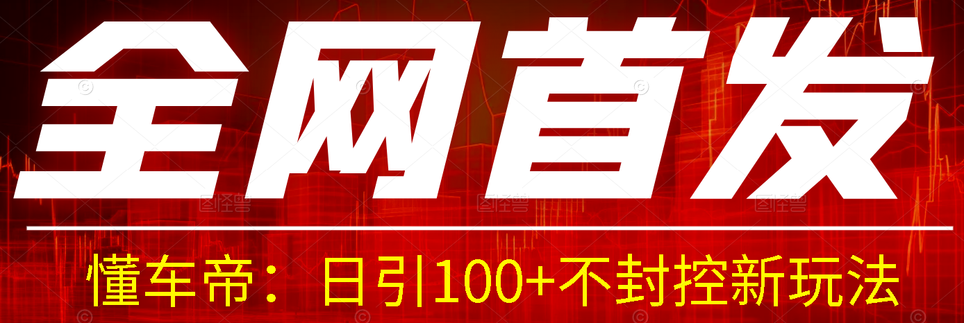 日引100+ 最新懂车帝曝光引流方法不封控