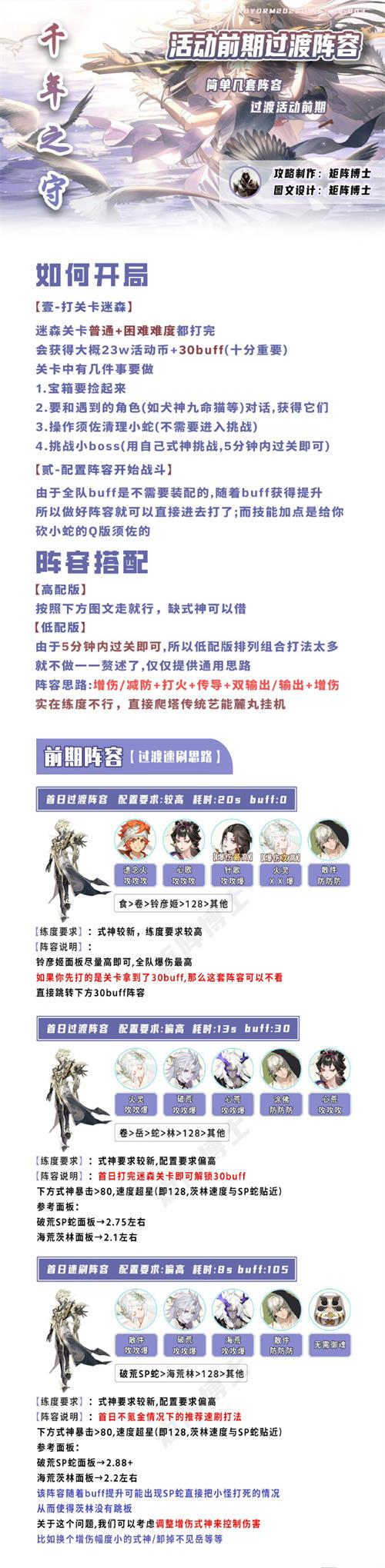 《阴阳师》千年之守神武行挂机阵容搭配推荐