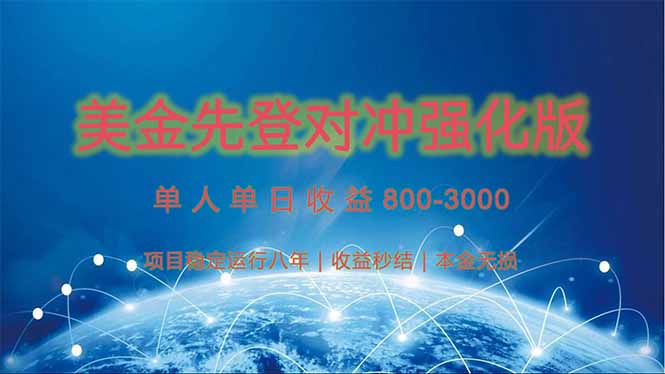 美金先登计划对冲强化版，2025年黑马中最暴力收益日收益1k-4k(可放大&#8230;