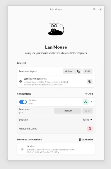 Lan Mouse(跨平台鼠标和键盘共享软件) Lan Mouse(跨平台鼠标和键盘共享软件)