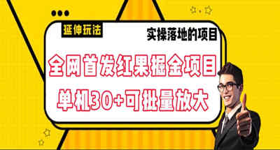 全网首发红果掘金项目 单机30+可批量放大