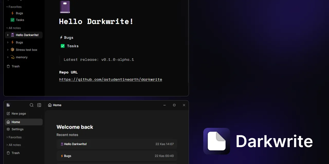 Darkwrite(开源免费笔记记录软件) Darkwrite(开源免费笔记记录软件)