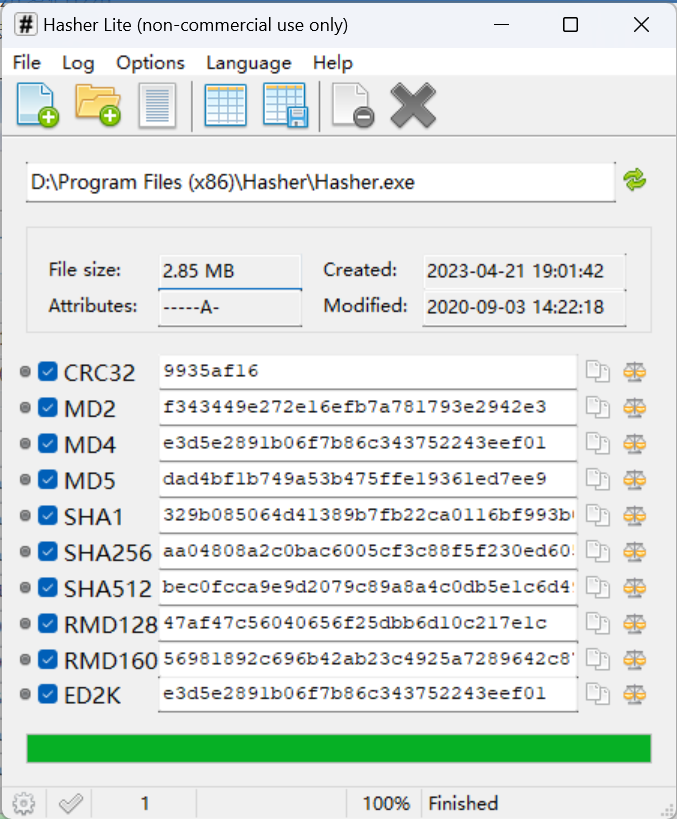 Hasher Lite v4.1.0.2 Beta 文件哈希生成器